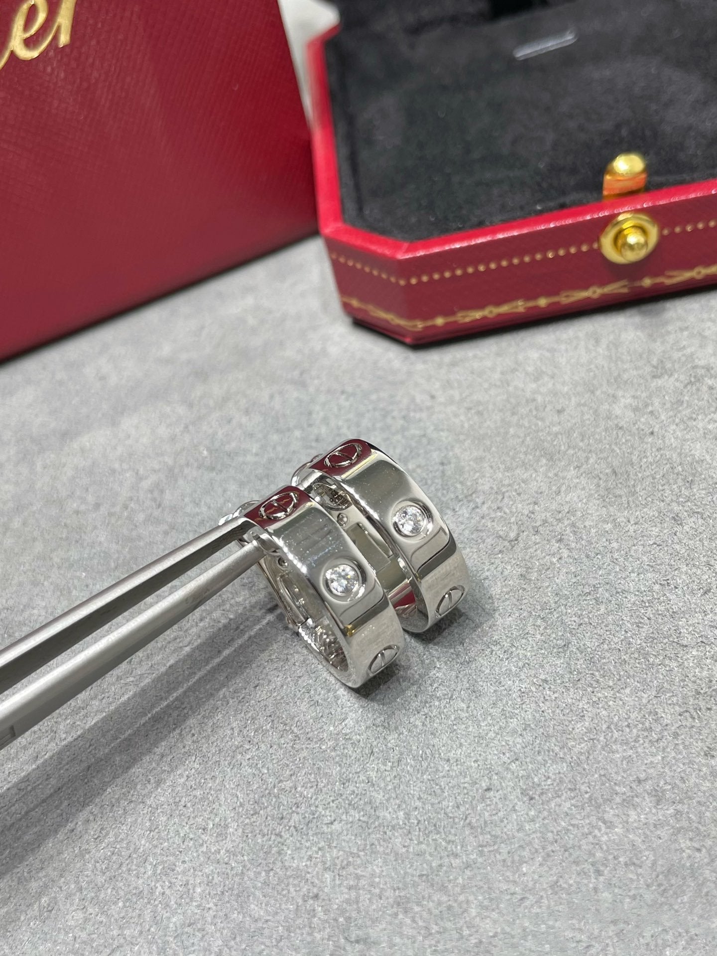 [Mystic]LOVE 5.5MM 1 DIAMOND EARRINGS