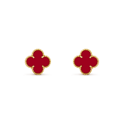 Mysitc CLOVER MEDIUM 1 MOTIFS CARNELIAN  EARRINGS