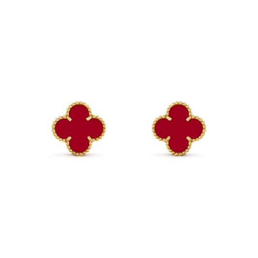 Mysitc CLOVER MEDIUM 1 MOTIFS CARNELIAN  EARRINGS