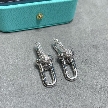 [Mysitc ] TF U-shaped diamond earrings
