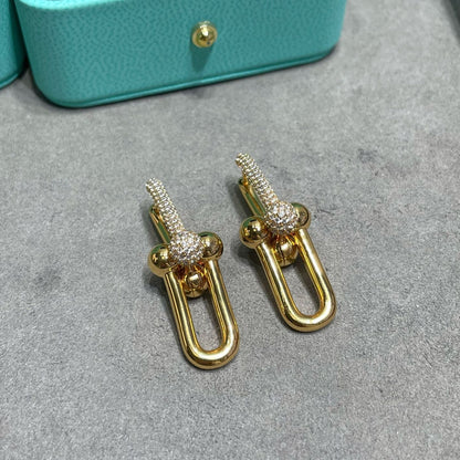 [Mysitc ] TF U-shaped diamond earrings