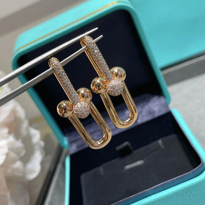[Mysitc ] TF U-shaped diamond earrings
