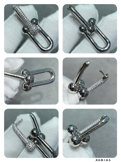 [Mysitc ] TF U-shaped diamond earrings