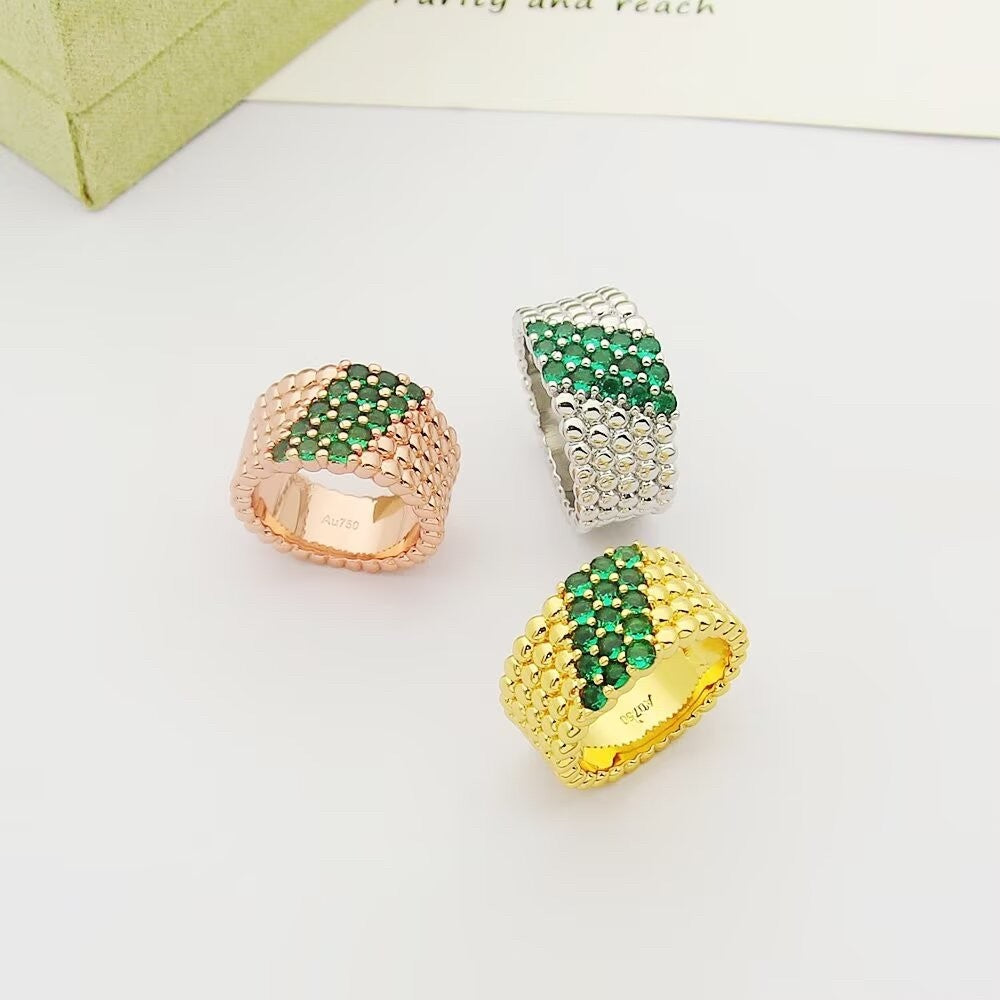 [Mysitc ]  PERLEE DIAMOND RING ,5-ROW DIAMOND-SET DESIGN