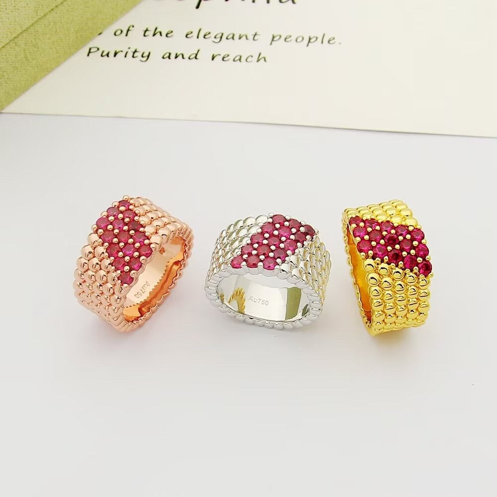 [Mysitc ]  PERLEE DIAMOND RING ,5-ROW DIAMOND-SET DESIGN