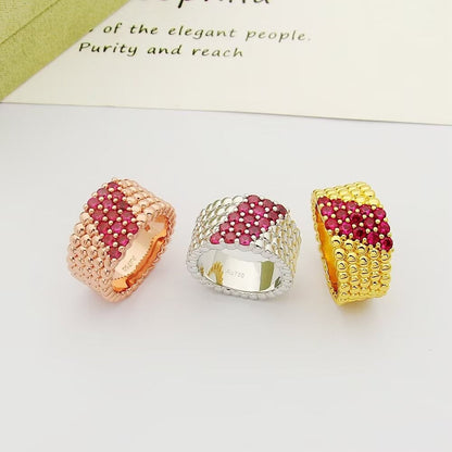 [Mysitc ]  PERLEE DIAMOND RING ,5-ROW DIAMOND-SET DESIGN