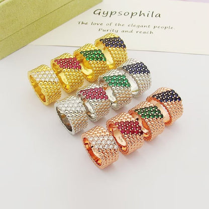 [Mysitc ]  PERLEE DIAMOND RING ,5-ROW DIAMOND-SET DESIGN