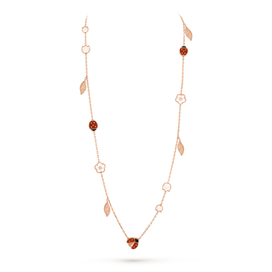 Mysitc LUCKY SPRING 15 MOTIFS ROSE GOLD NECKLACE