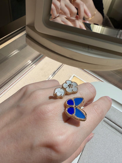 [Mystic]2026 NEW MODEL SPRING LUCKY 3 MOTIF GOLD RING