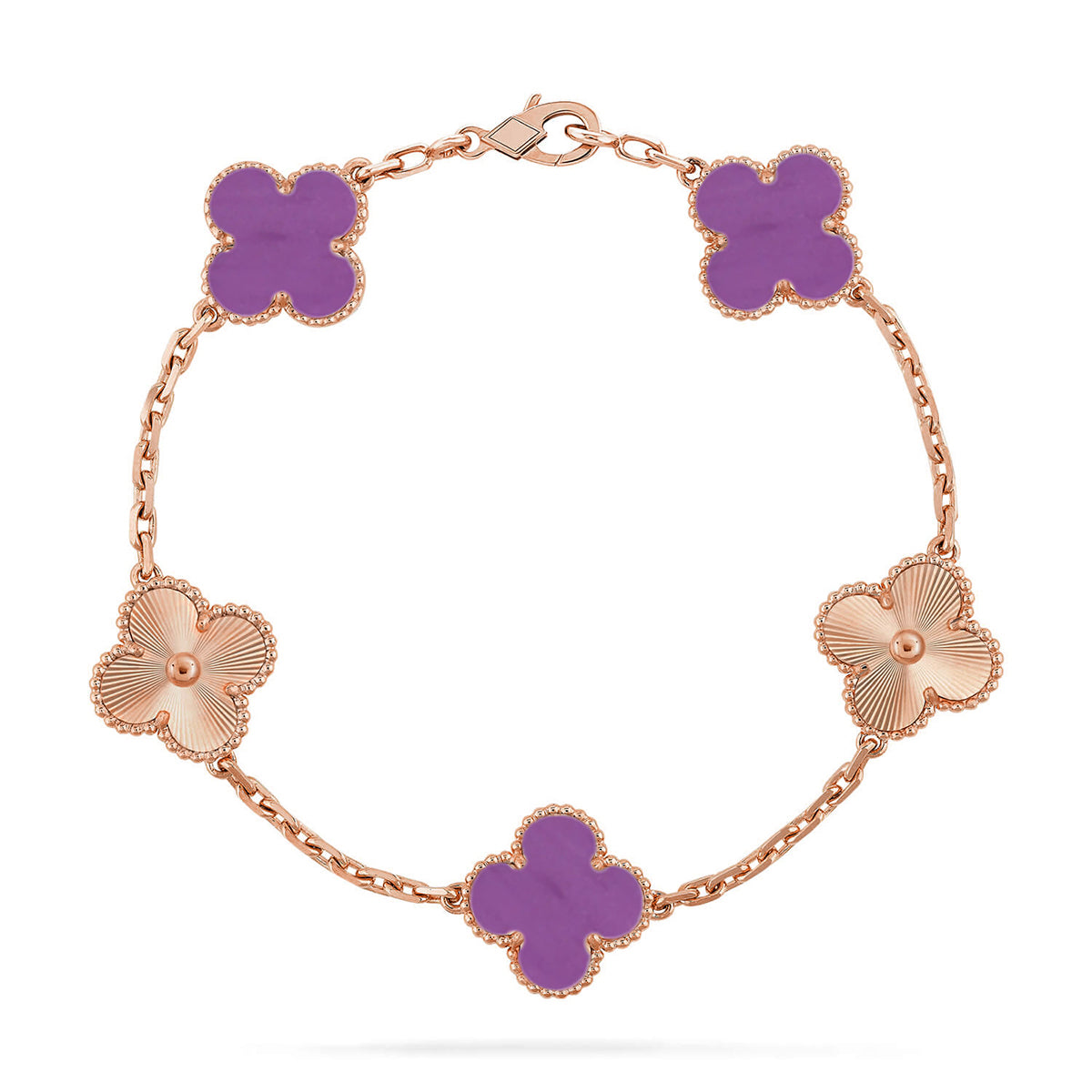 [Demi jewelry] CLOVER 5 MOTIF VIOLET BRACELET COLLECTION-new