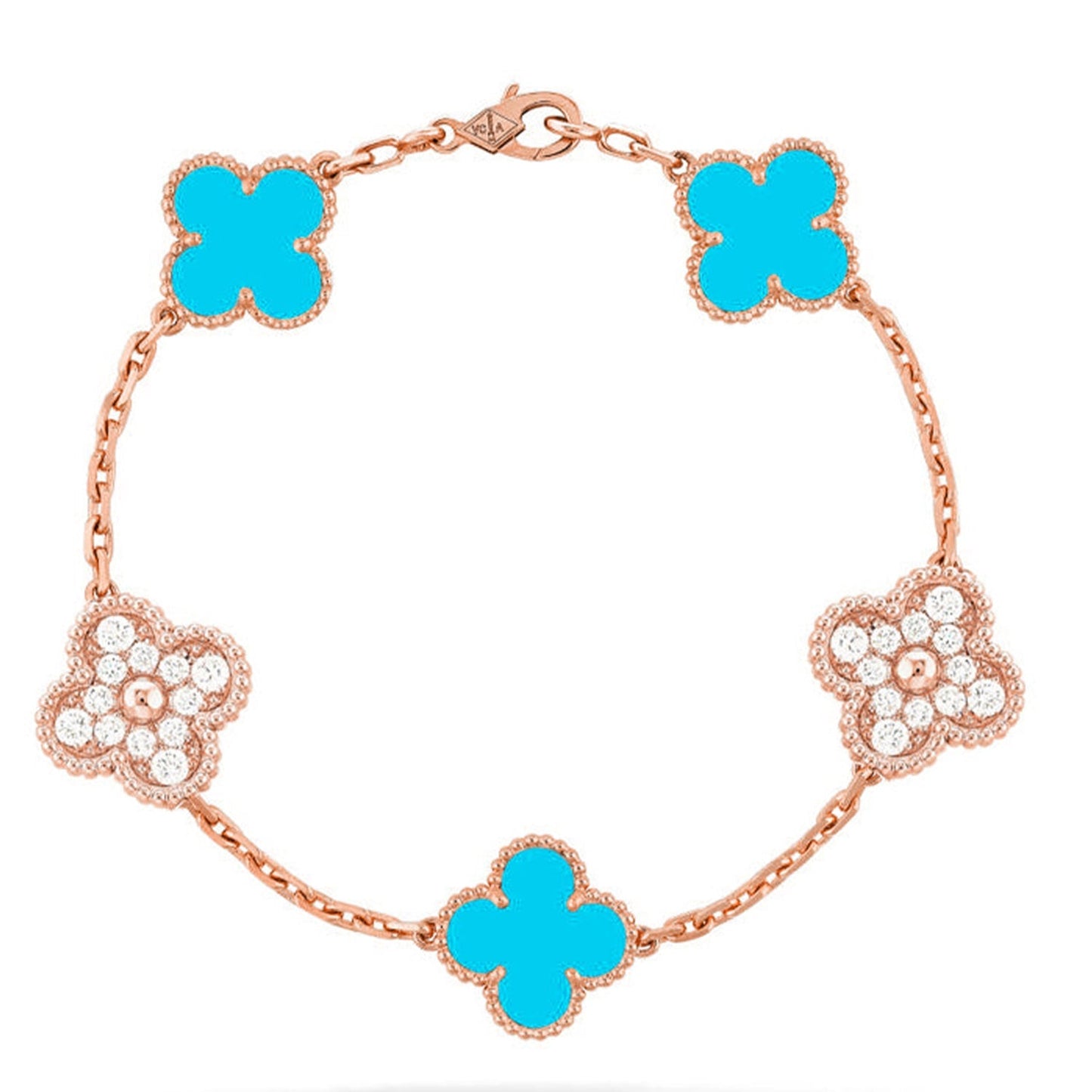 [Mystic] CLOVER 5 MOTIF TURQUOISE BRACELET COLLECTION