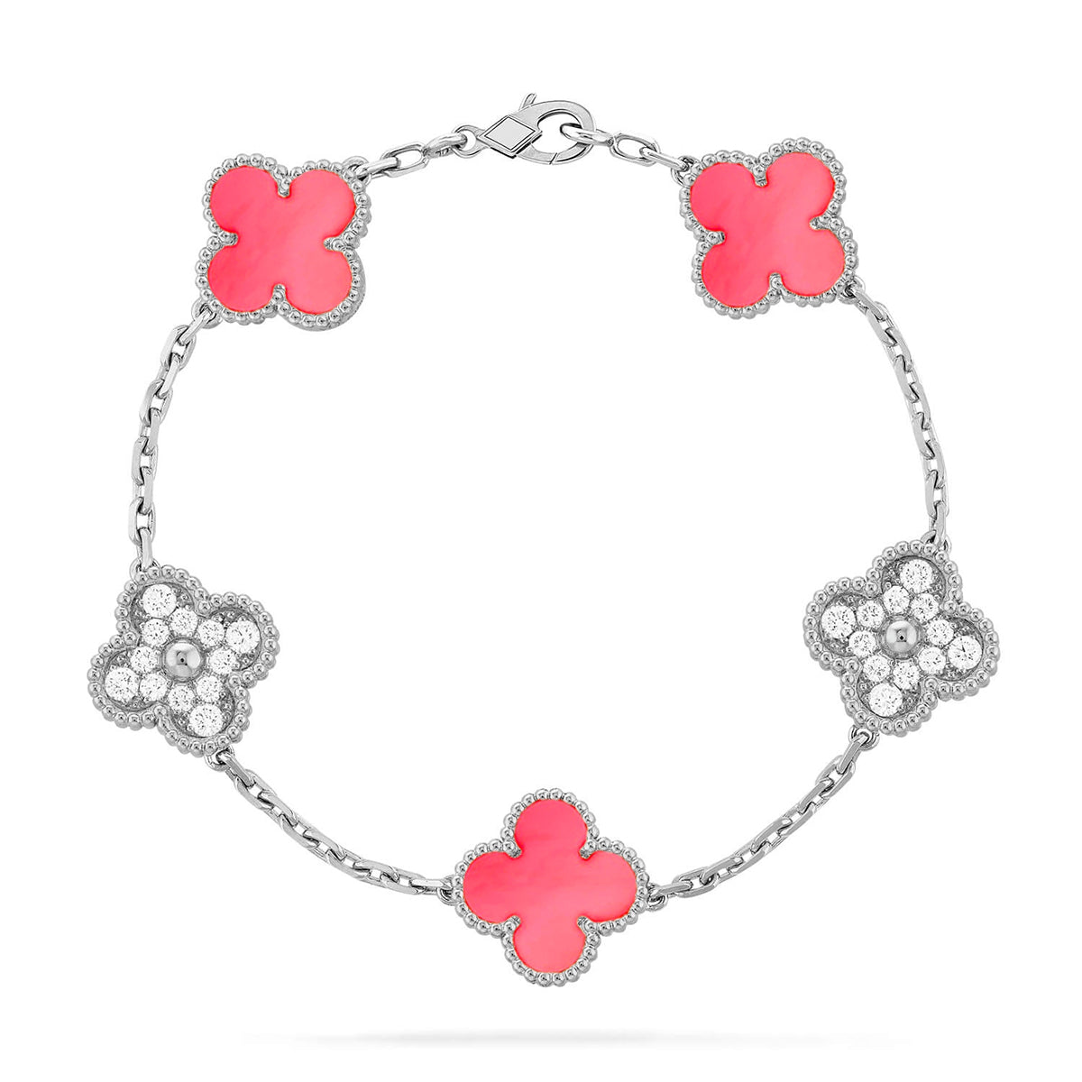 [Mystic] CLOVER 5 MOTIFS  PINK MOP BRACELET COLLECTION