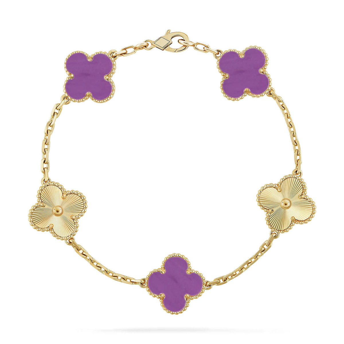[Demi jewelry] CLOVER 5 MOTIF VIOLET BRACELET COLLECTION-new