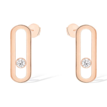 [Mystic ]MOVE UNO SMALL 1 DIAMOND EARRINGS