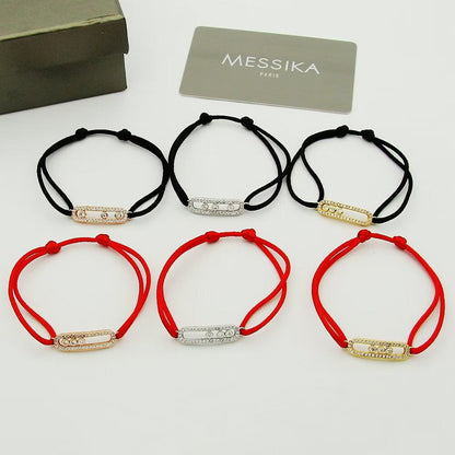 [Mystic ]MK Care(s) pink cord pavé bracelet