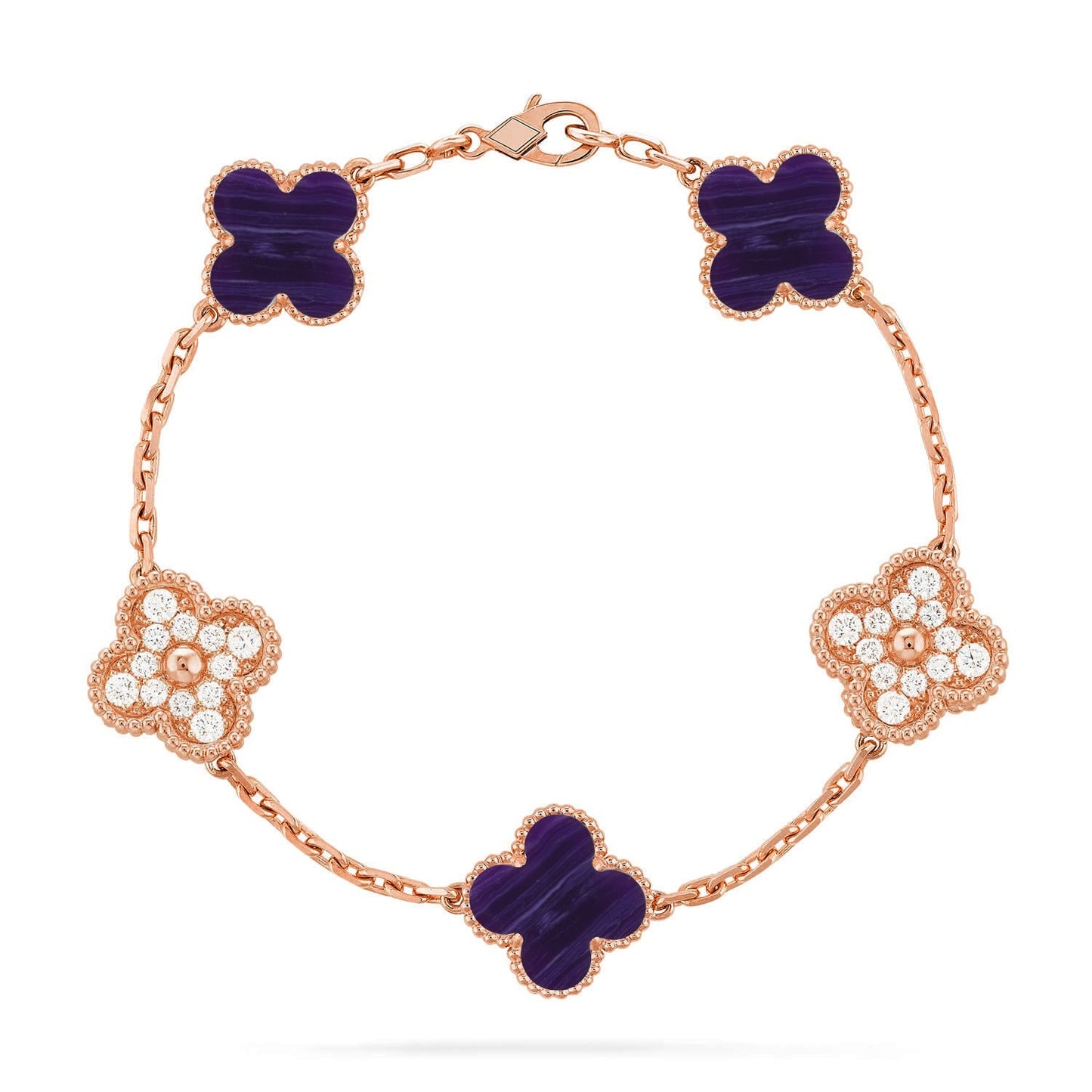 [Mystic]CLOVER 5 MOTIF PURPLE STRIPES BRACELET COLLECTION