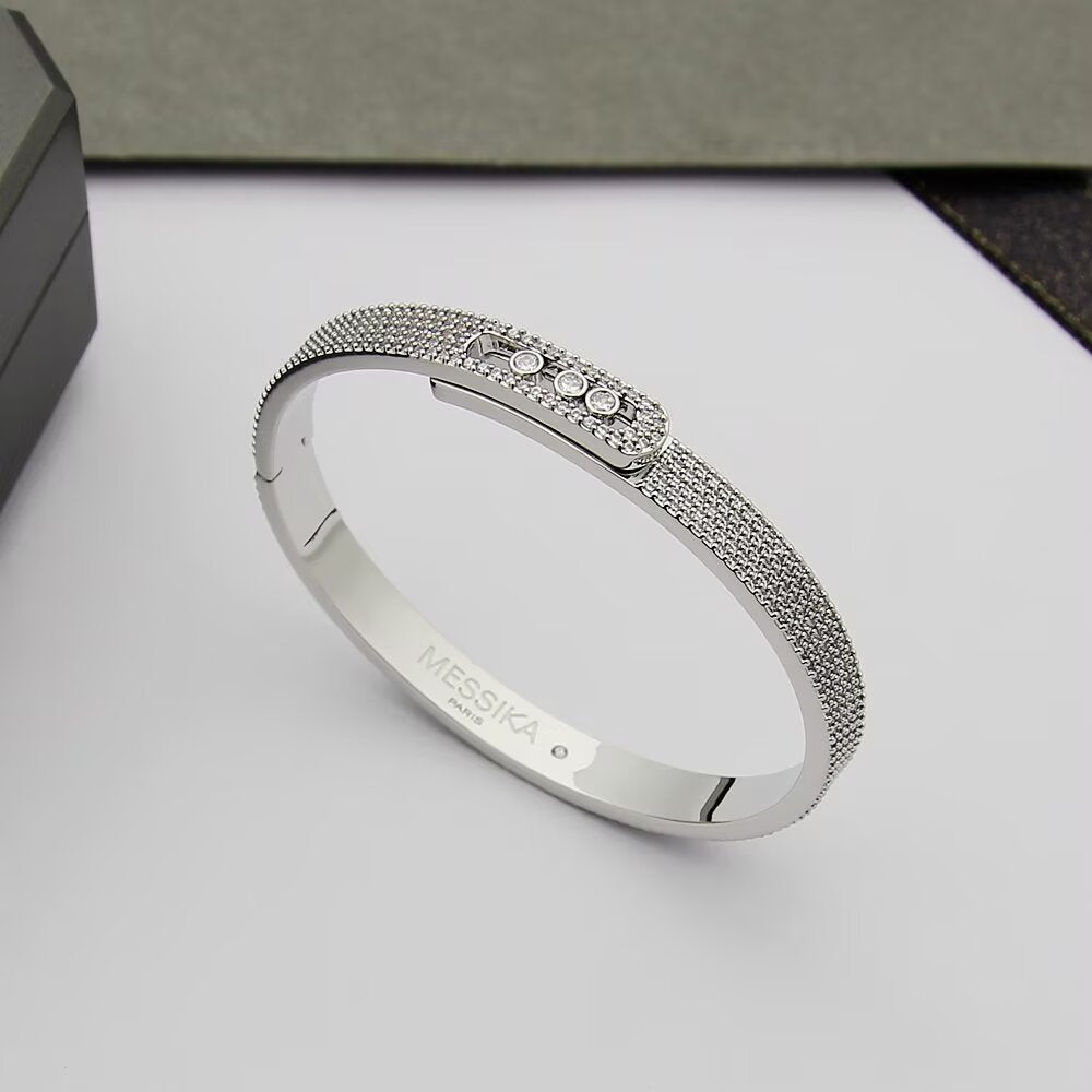 [Mystic ]Move Noa Full Pavé Diamond Bangle Bracelet