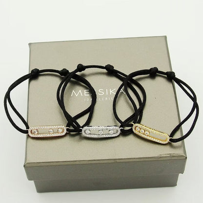 [Mystic ]MK Care(s) pink cord pavé bracelet