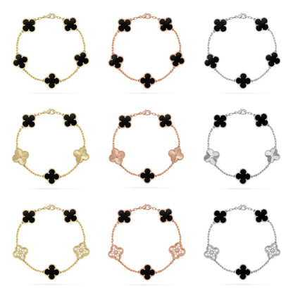[Mystic] CLOVER 5 MOTIF ONYXS BRACELET COLLECTION