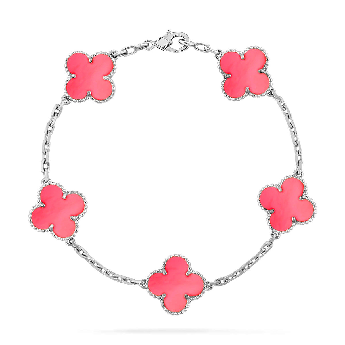 [Demi jewelry] CLOVER 5 MOTIFS  PINK MOP BRACELET COLLECTION-new