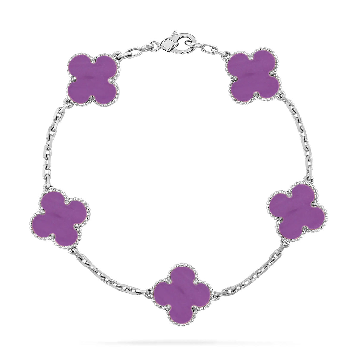 [Demi jewelry] CLOVER 5 MOTIF VIOLET BRACELET COLLECTION-new