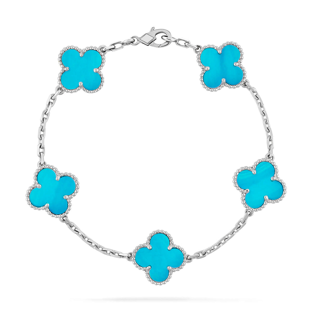 [Demi jewelry] CLOVER 5 MOTIF TURQUOISE BRACELET COLLECTION-new