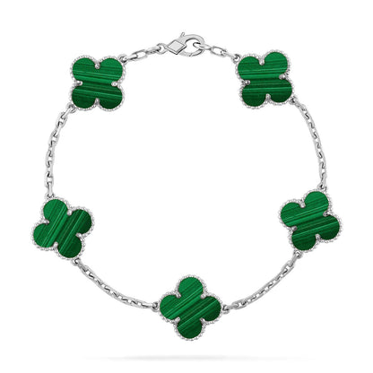 [Mystic] CLOVER 5 MOTIF MALACHITE BRACELET COLLECTION