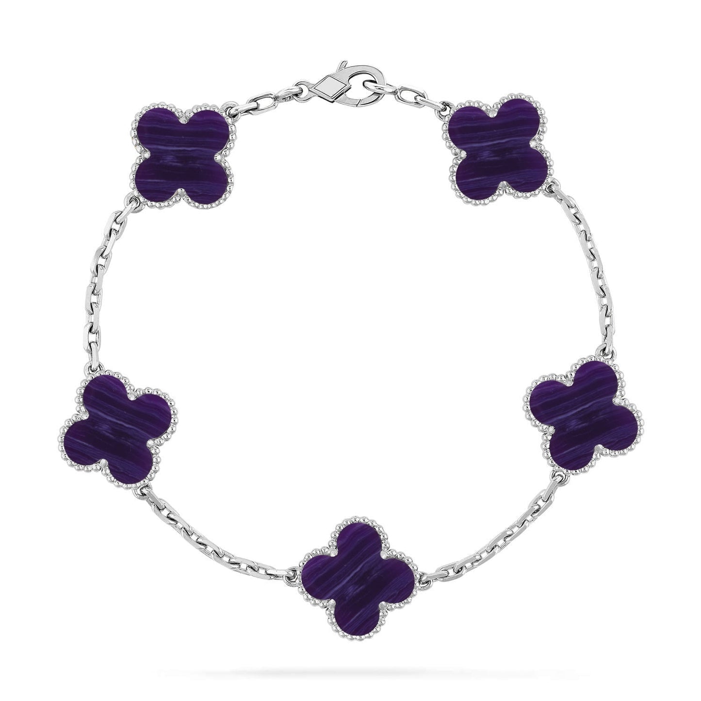 [Mystic]CLOVER 5 MOTIF PURPLE STRIPES BRACELET COLLECTION