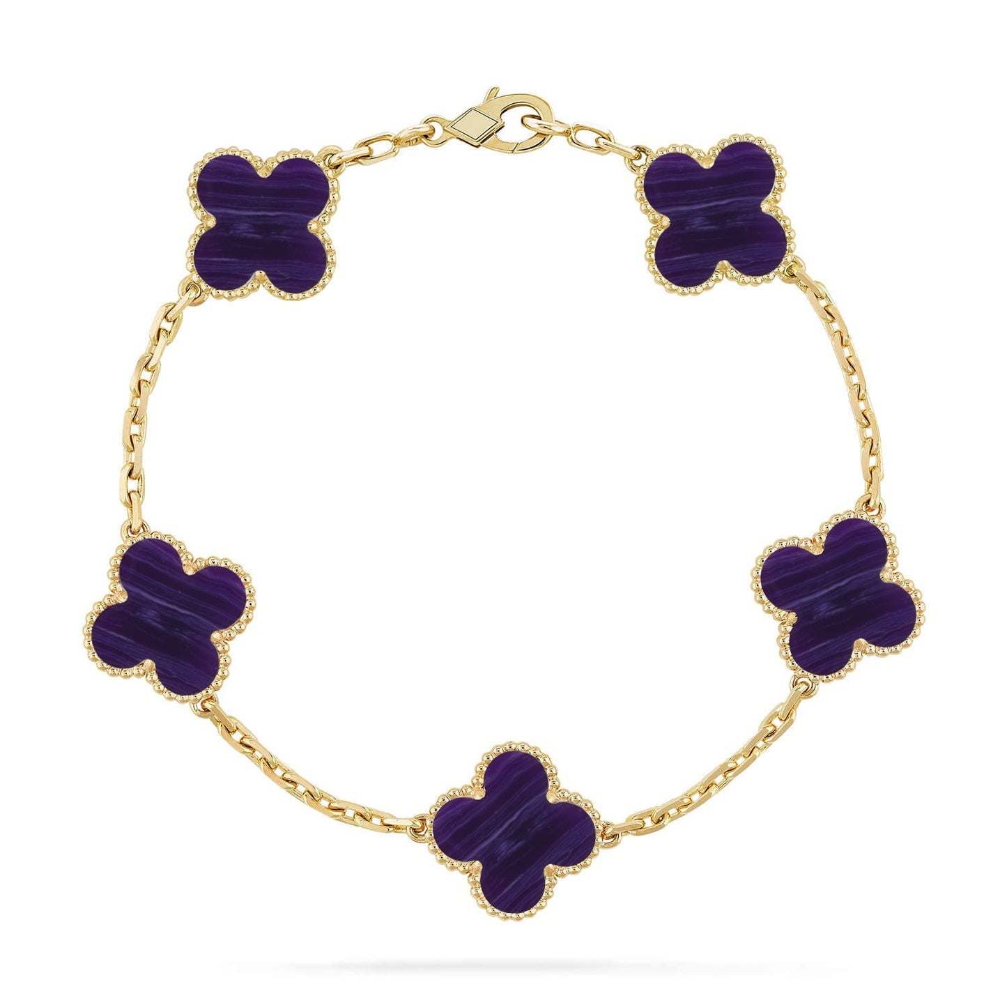 [Mystic]CLOVER 5 MOTIF PURPLE STRIPES BRACELET COLLECTION