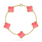 [Demi jewelry] CLOVER 5 MOTIFS  PINK MOP BRACELET COLLECTION-new
