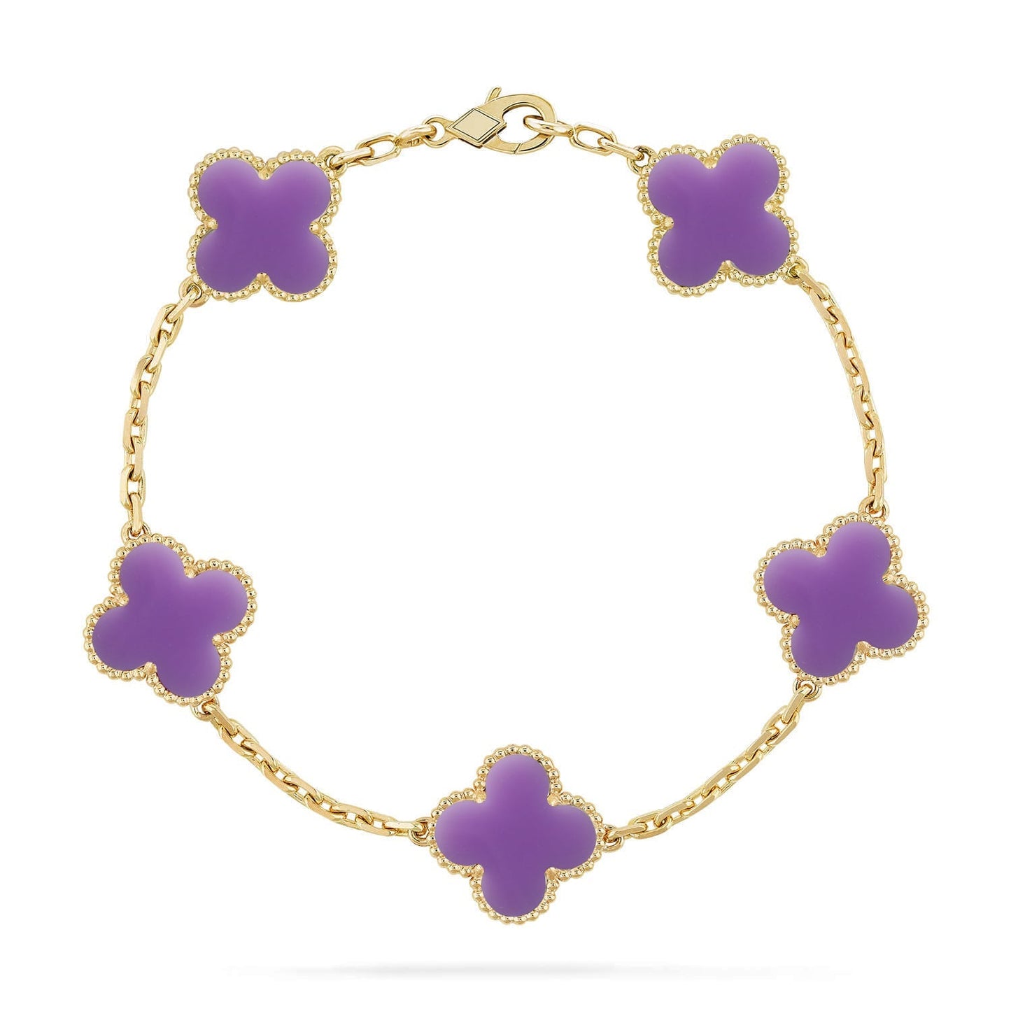 [Mystic]CLOVER 5 MOTIF LIGHT PURPLE BRACELET COLLECTION