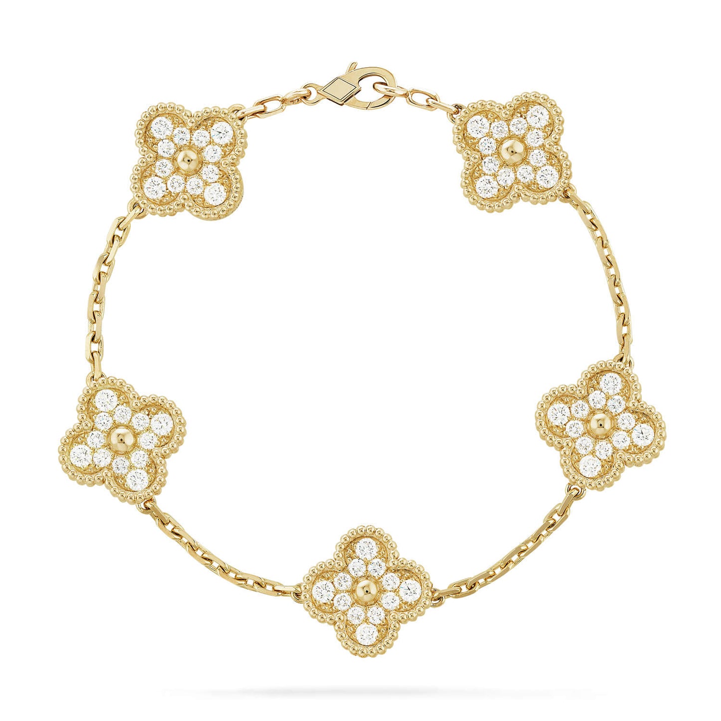 [Mystic] CLOVER 5 MOTIF FULL DIAMOND BRACELET COLLECTION