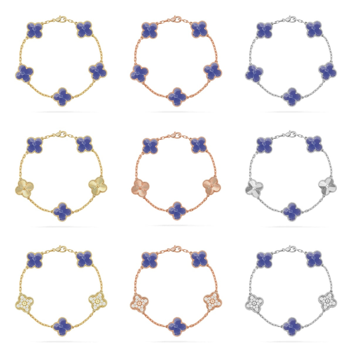 [Mysitc ]New CLOVER 5 MOTIF BLUE VEINS BRACELET COLLECTION