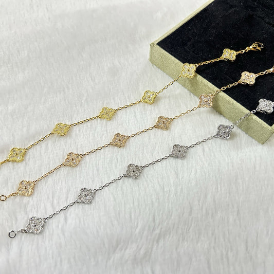 [Mysitc ]New CLOVER 6 MOTIF DIAMOND BRACELET