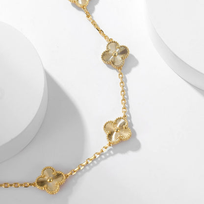 [Mystic]CLOVER 10 MOTIFS LASER NECKLACE