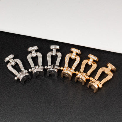 [Mystic]FORCE LARGE HORSESHOE HALF DIAMOND BRACELET GOLD