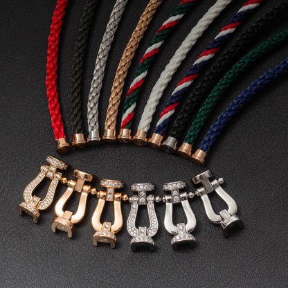[Mystic]FORCE LARGE HORSESHOE HALF DIAMOND BRACELET GOLD