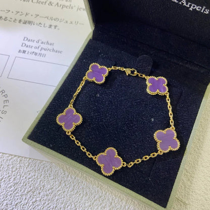 [Mystic] CLOVER 5 MOTIF VIOLET BRACELET COLLECTION