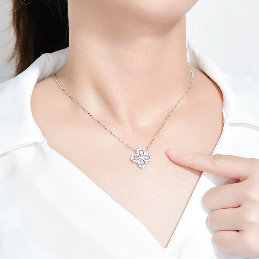 [Mystic]LOOP NECKLACE FULL MOTIF DIAMOND 16MM MULTIPLE COLORS