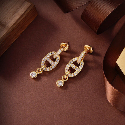 [Mystic]HM CHAINE DIAMOND EARRINGS