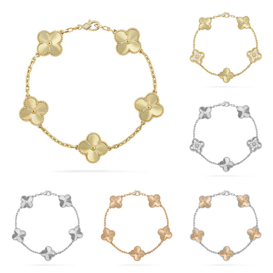 [Mysitc ]New  CLOVER 5 MOTIF LASER BRACELET COLLECTION