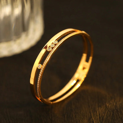[Mystic ]Move Romane Diamond Bangle Bracelet