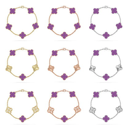 [Mysitc ]New  CLOVER 5 MOTIF VIOLET BRACELET COLLECTION
