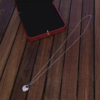 [Demi jewelry]AMULETTE SILVER FULL DIAMOND NECKLACE