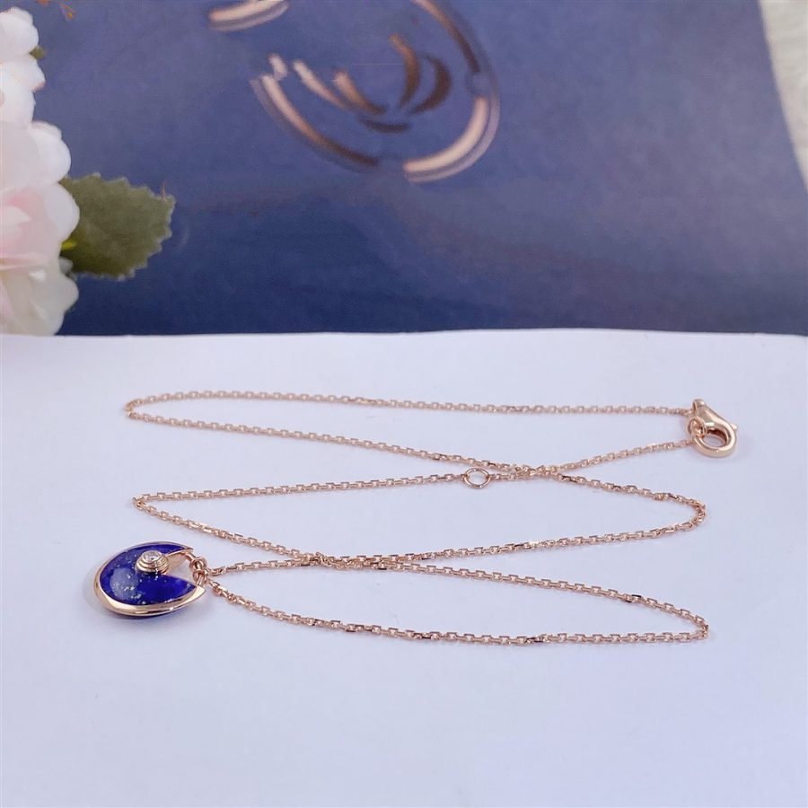 [Demi jewelry]AMULETTE ROSE GOLD AGATE NECKLACE