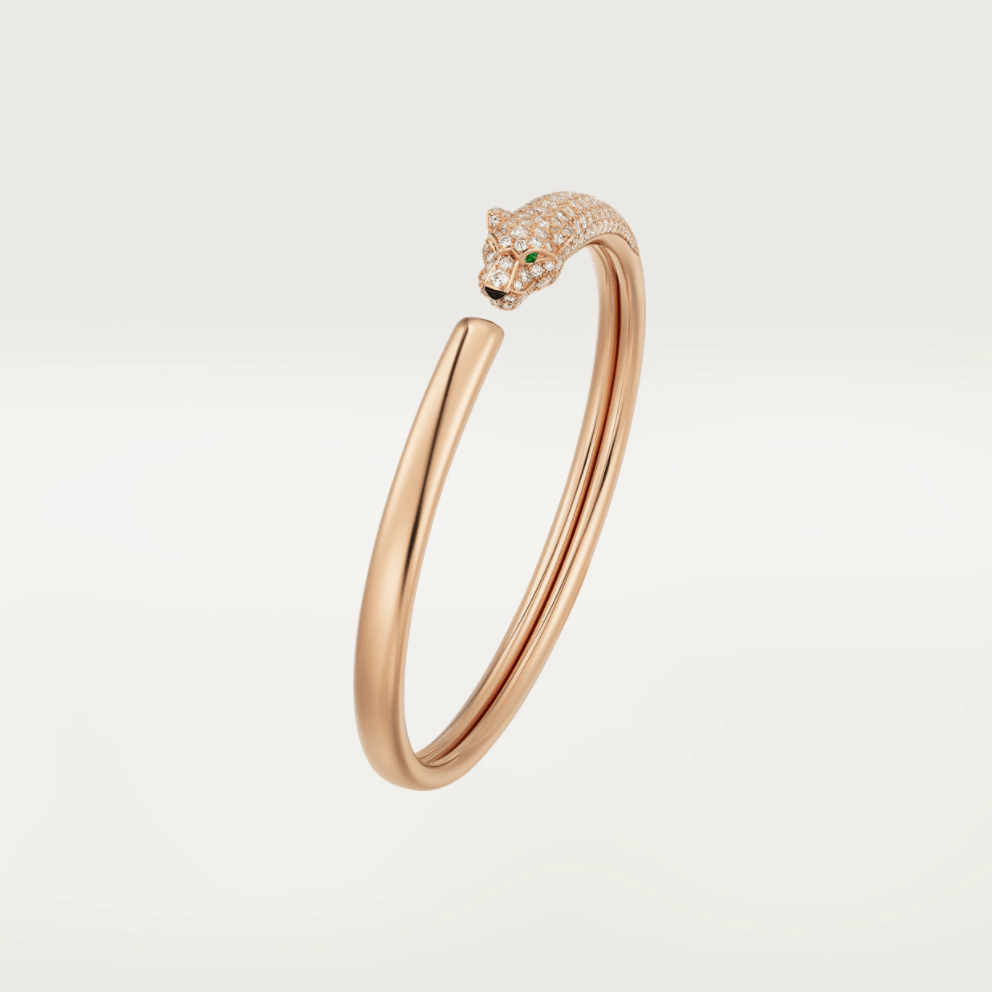 [Mystic]PANTHERE ROSE GOLD DIAMOND OPEN BRACELET