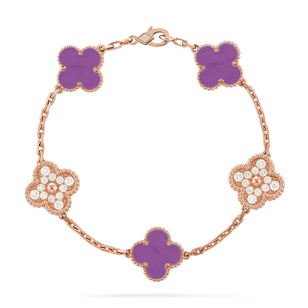 [Mystic] CLOVER 5 MOTIF VIOLET BRACELET COLLECTION
