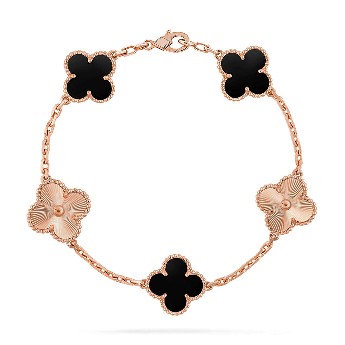 [Demi jewelry] CLOVER 5 MOTIF ONYXS BRACELET COLLECTION-new