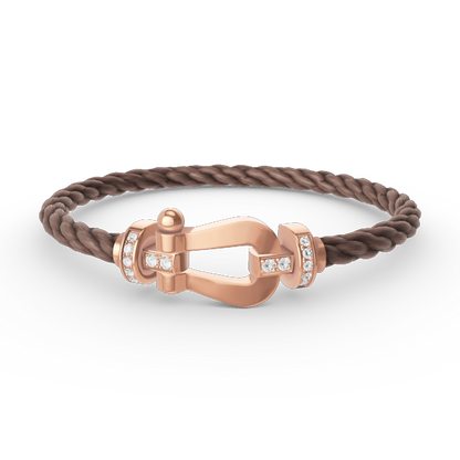 [Mystic]FORCE LARGE HORSESHOE HALF DIAMOND BRACELET ROSE GOLD