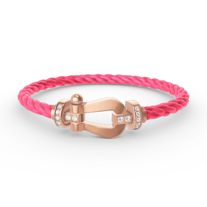 [Mystic]FORCE LARGE HORSESHOE HALF DIAMOND BRACELET ROSE GOLD